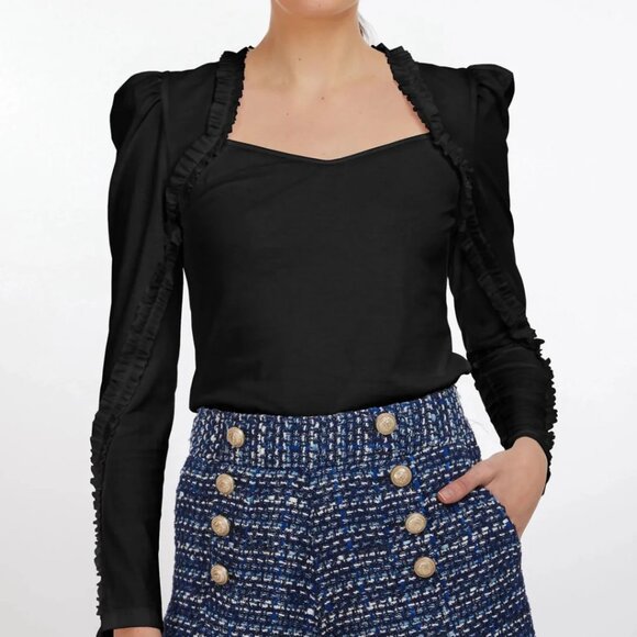 Generation Love Tops - Generation Love Blythe Ruffle Trim Top Size XS